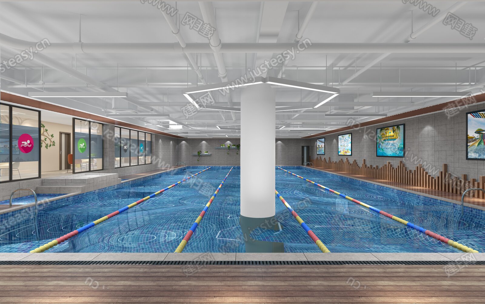 游泳健身空间--游泳馆|空间|家装设计|华林設計機構_原创作品-站酷ZCOOL