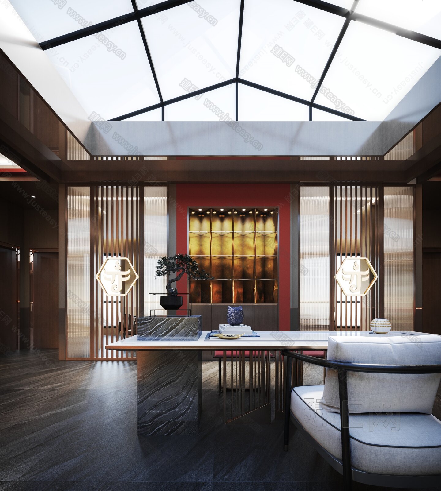 新中式餐饮3d模型下载104090163_3d新中式餐饮模型下载_3d新中式餐饮max模型免费下载_建E室内设计网