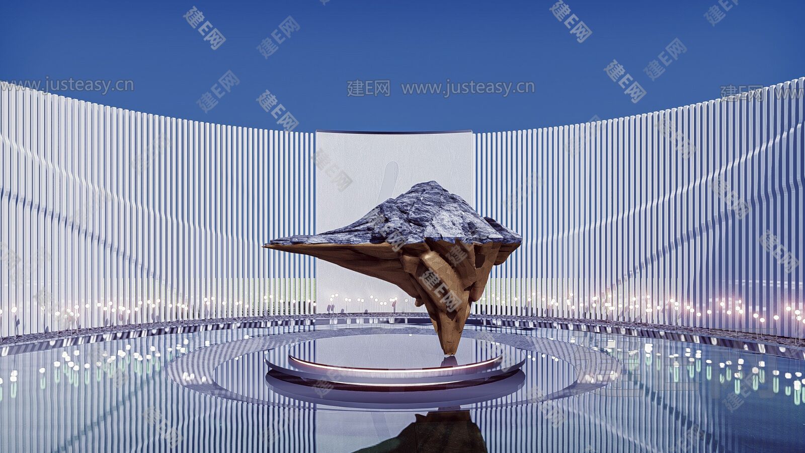 现代雕塑景观小品模型SU模型下载[ID:111297963]_建e网su模型