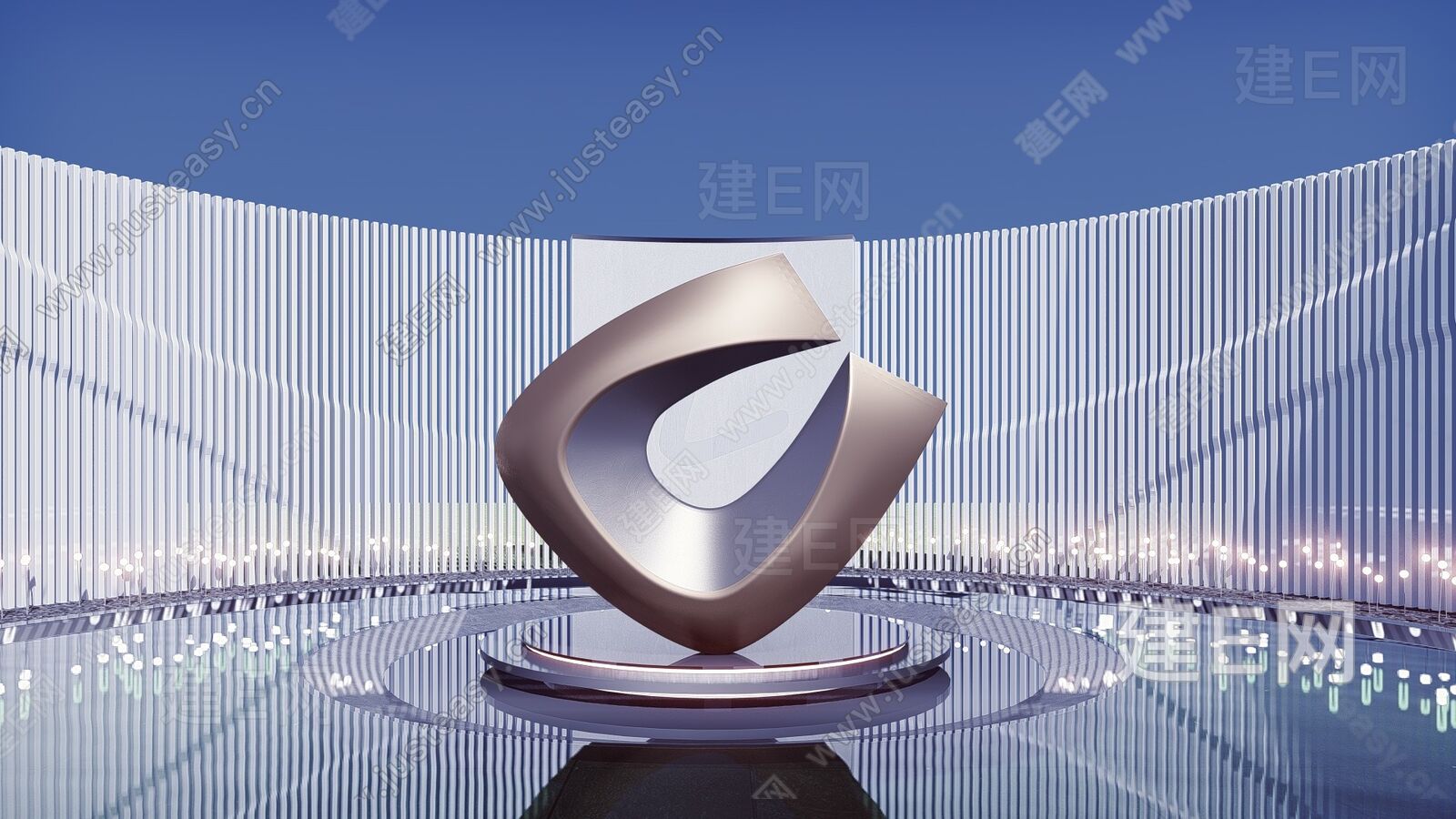 现代雕塑景观小品模型SU模型下载[ID:112018695]_建e网su模型
