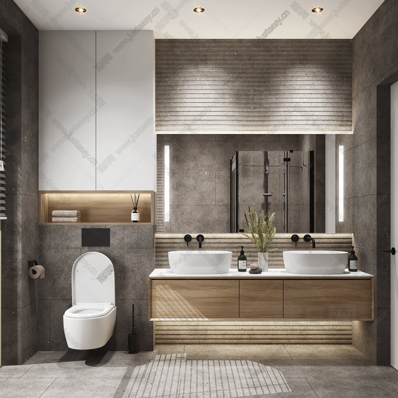 现代浴室柜模型_3d现代浴室柜模型下载_3d现代浴室柜max模型免费下载_建E室内设计网