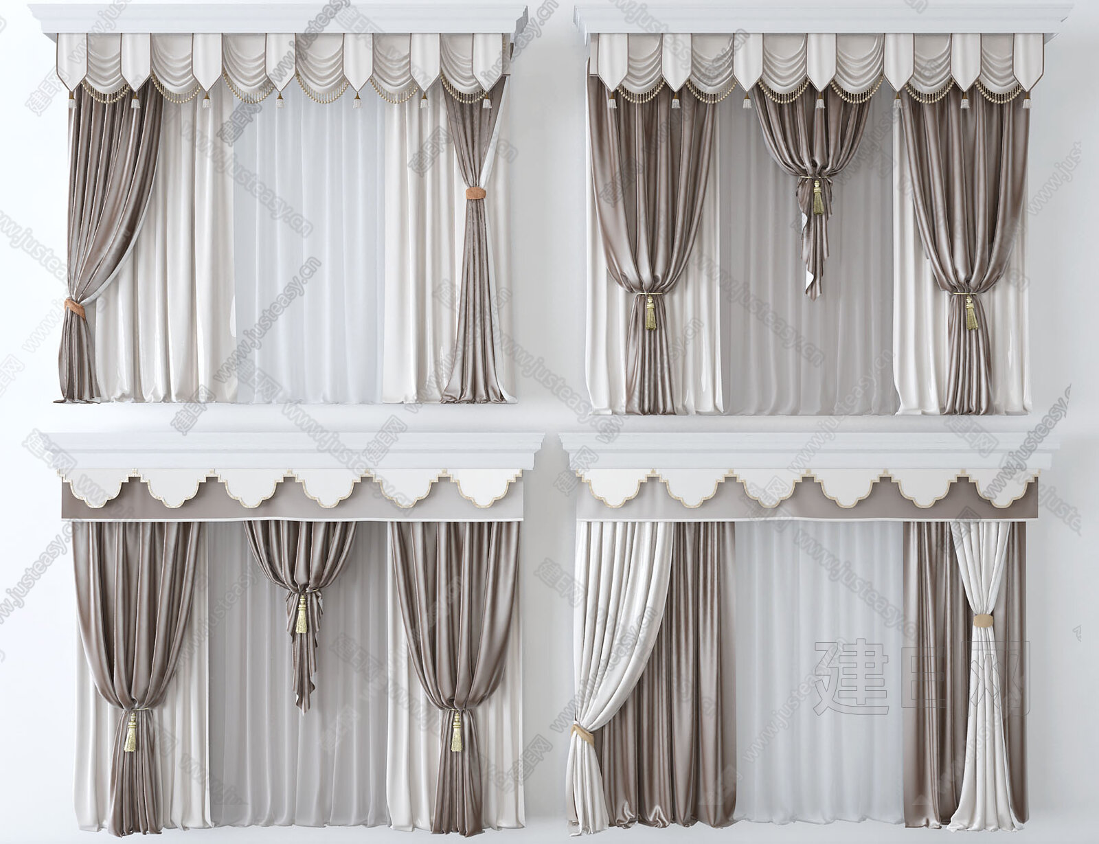 伊莎莱-简欧风客厅窗帘效果图-客厅窗帘图片