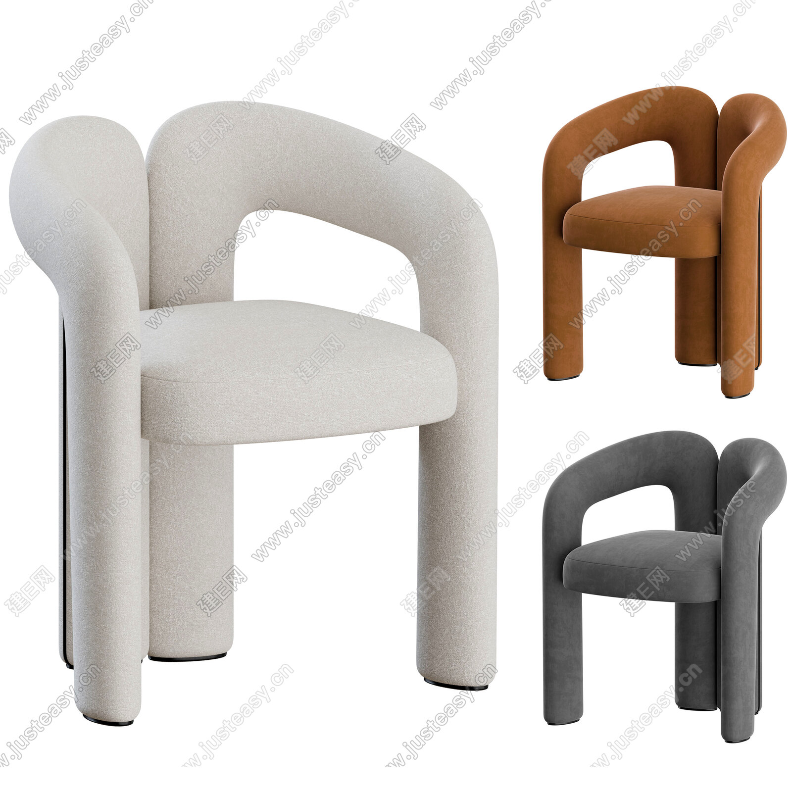 Cassina 现代布艺单椅3d模型