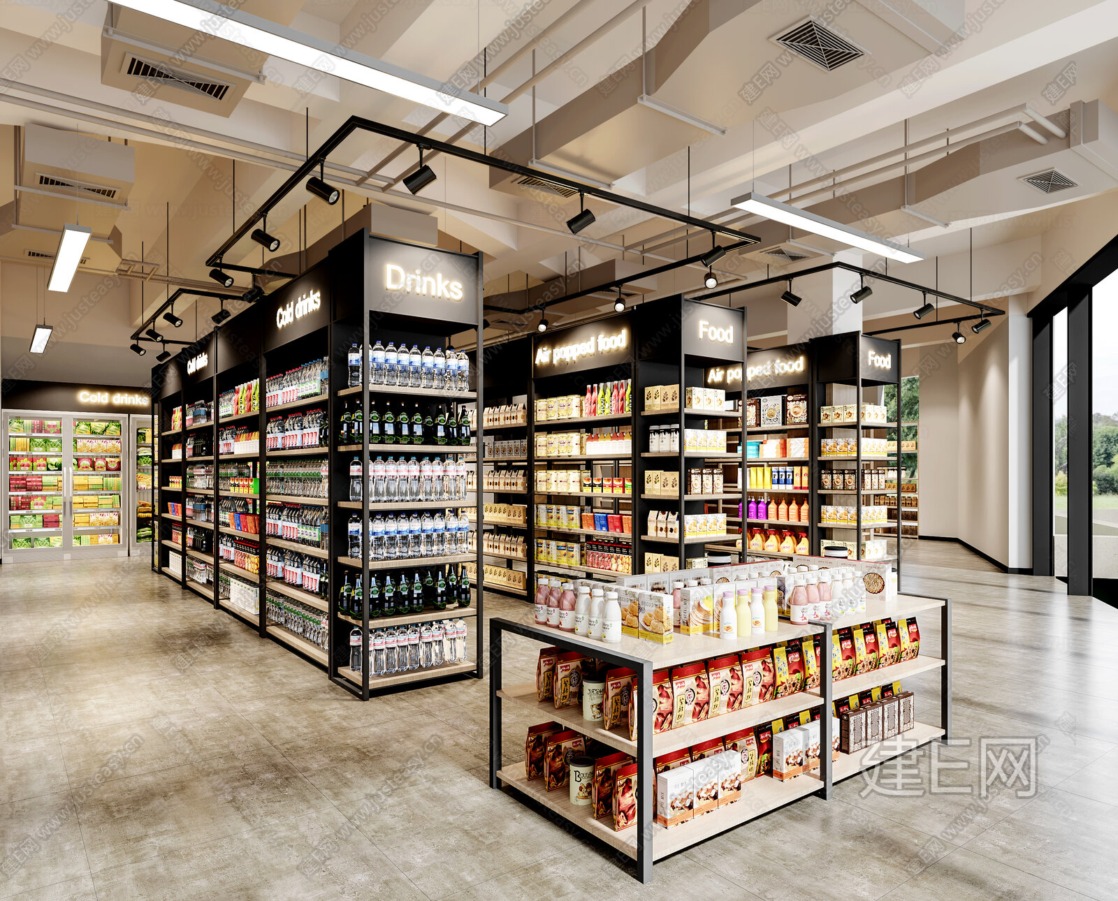 现代便利店3d模型下载_3d现代便利店模型下载_3d现代便利店max模型免