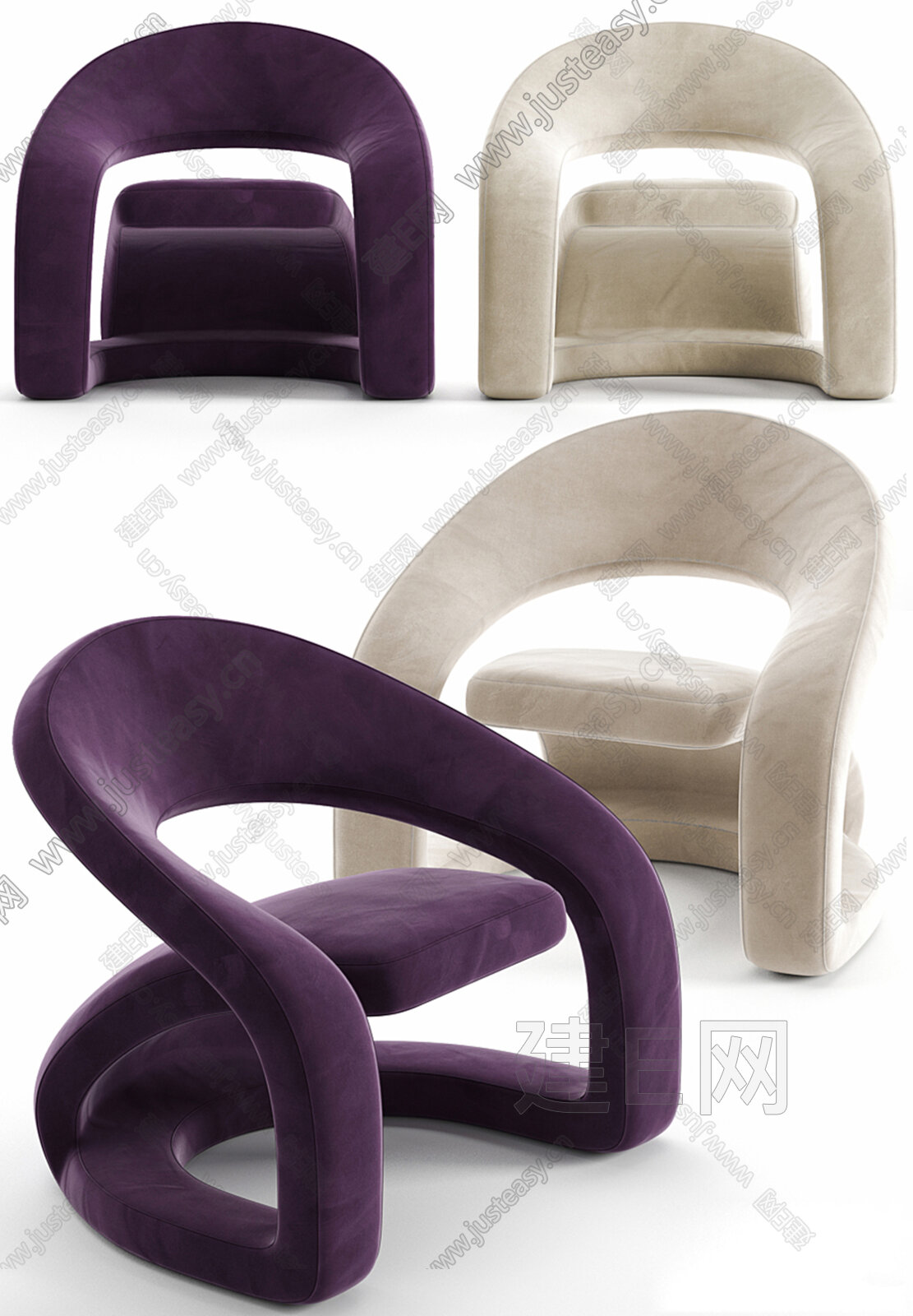 意大利 Lounge 现代单椅3d模型