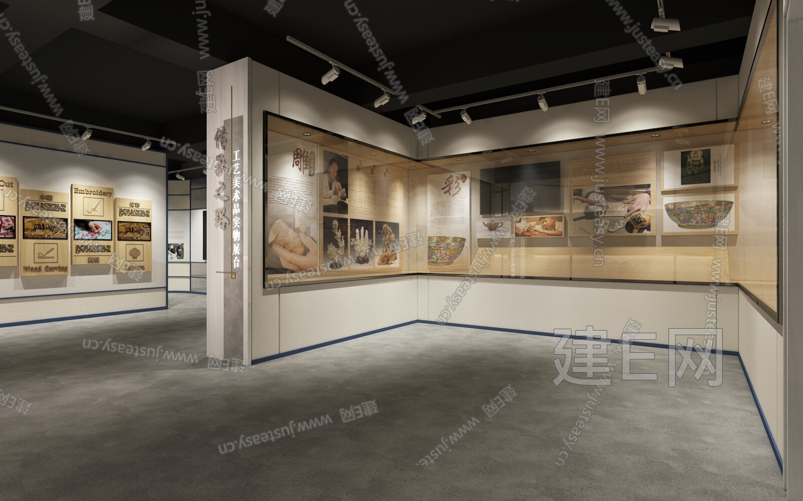 新中式岭南文化展厅3d模型