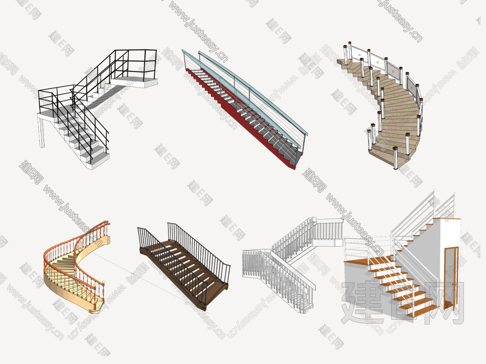 现代楼梯3d模型下载106580754_3d现代楼梯模型下载_3d现代楼梯max模型免费下载_建E室内设计网