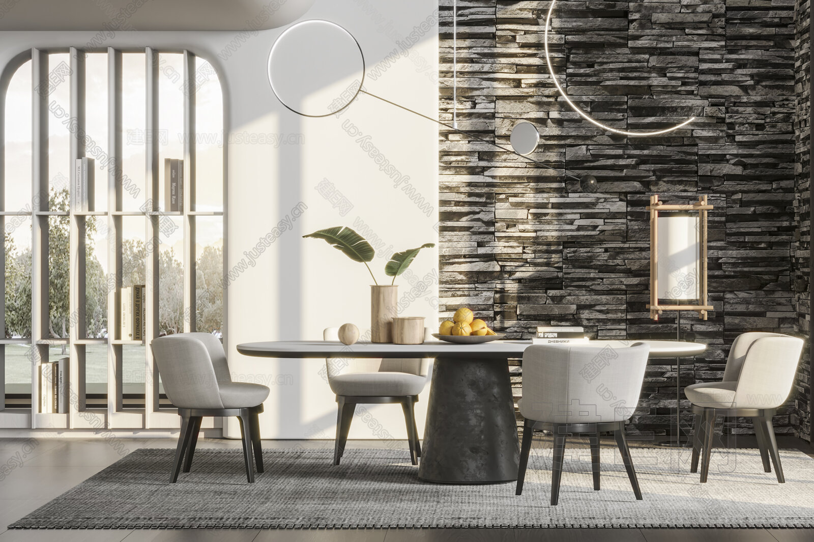 【意大利 B&B Italia 现代餐厅3d模型】建e网_意大利 B&B Italia 现代餐厅3d模型下载[ID:109202828]_打造 ...