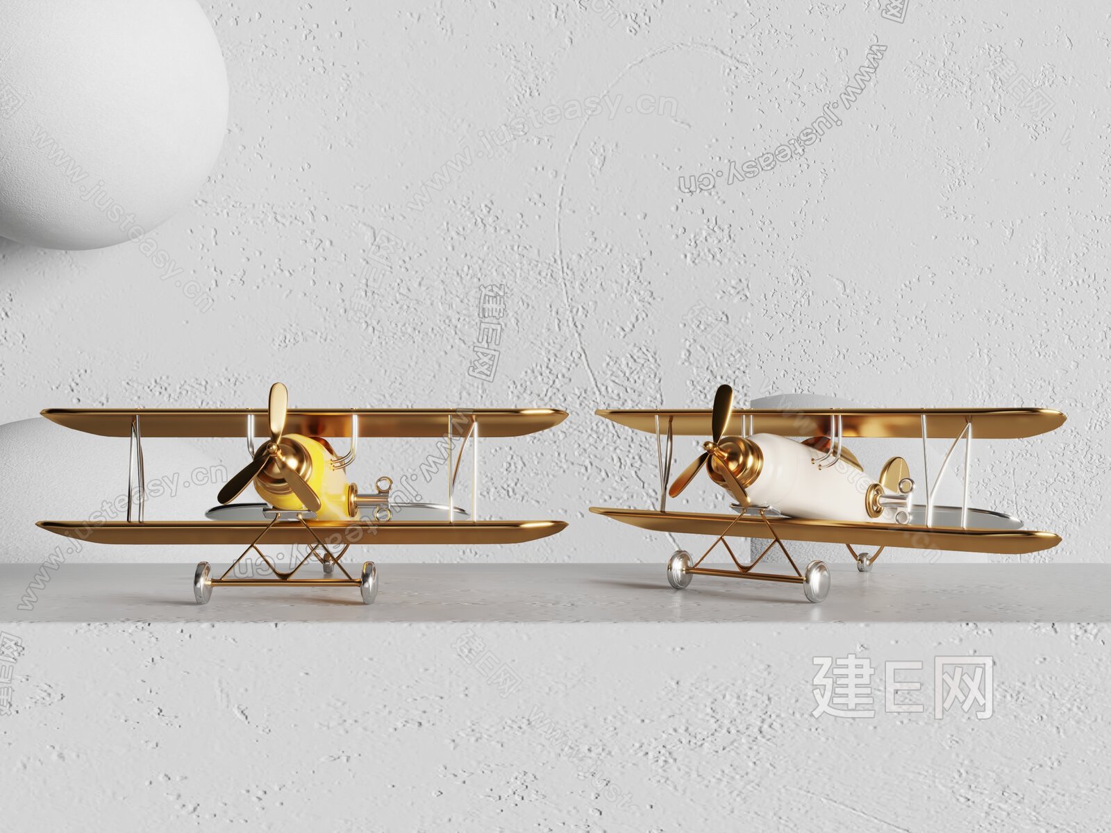 sika 现代飞机装饰品摆件3d模型