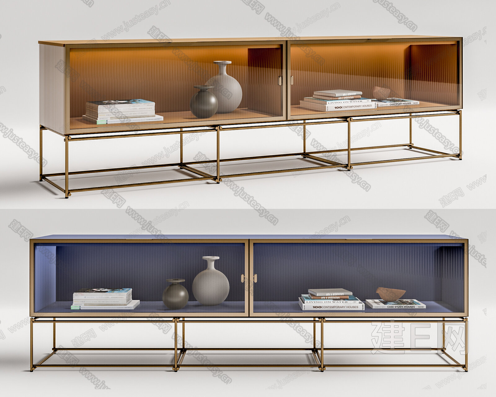 现代电视柜模型SU模型下载[ID:115492078]_建e网su模型