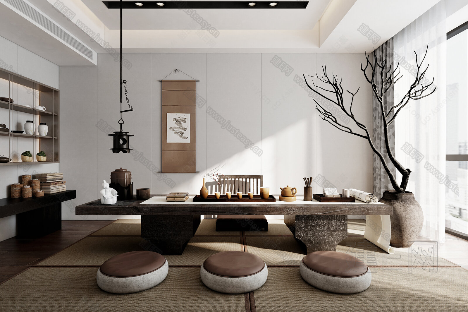 璞辉设计 新中式茶室3d模型