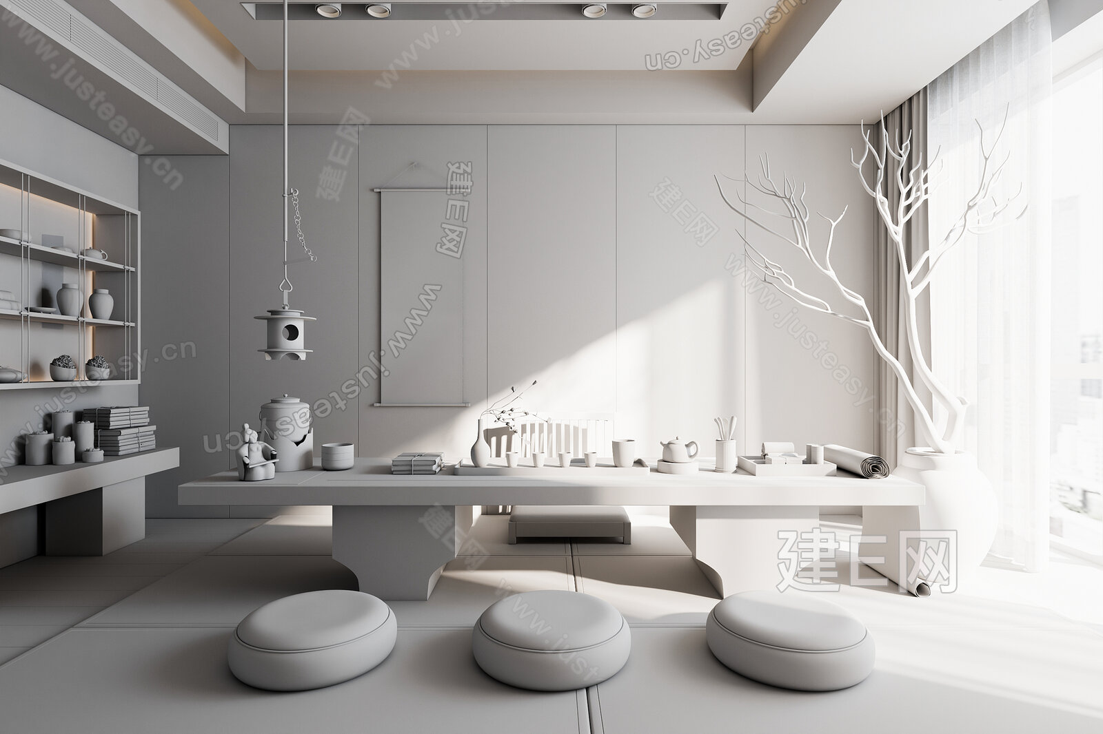 璞辉设计 新中式茶室3d模型