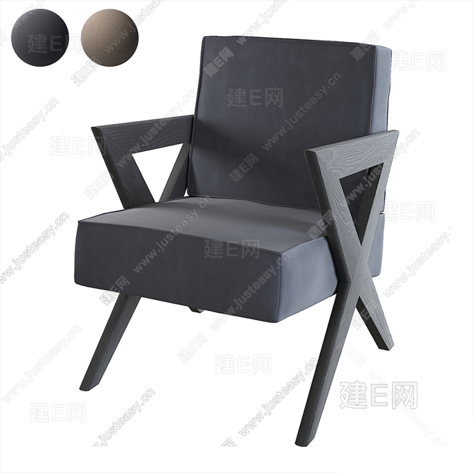   现代单椅3d模型