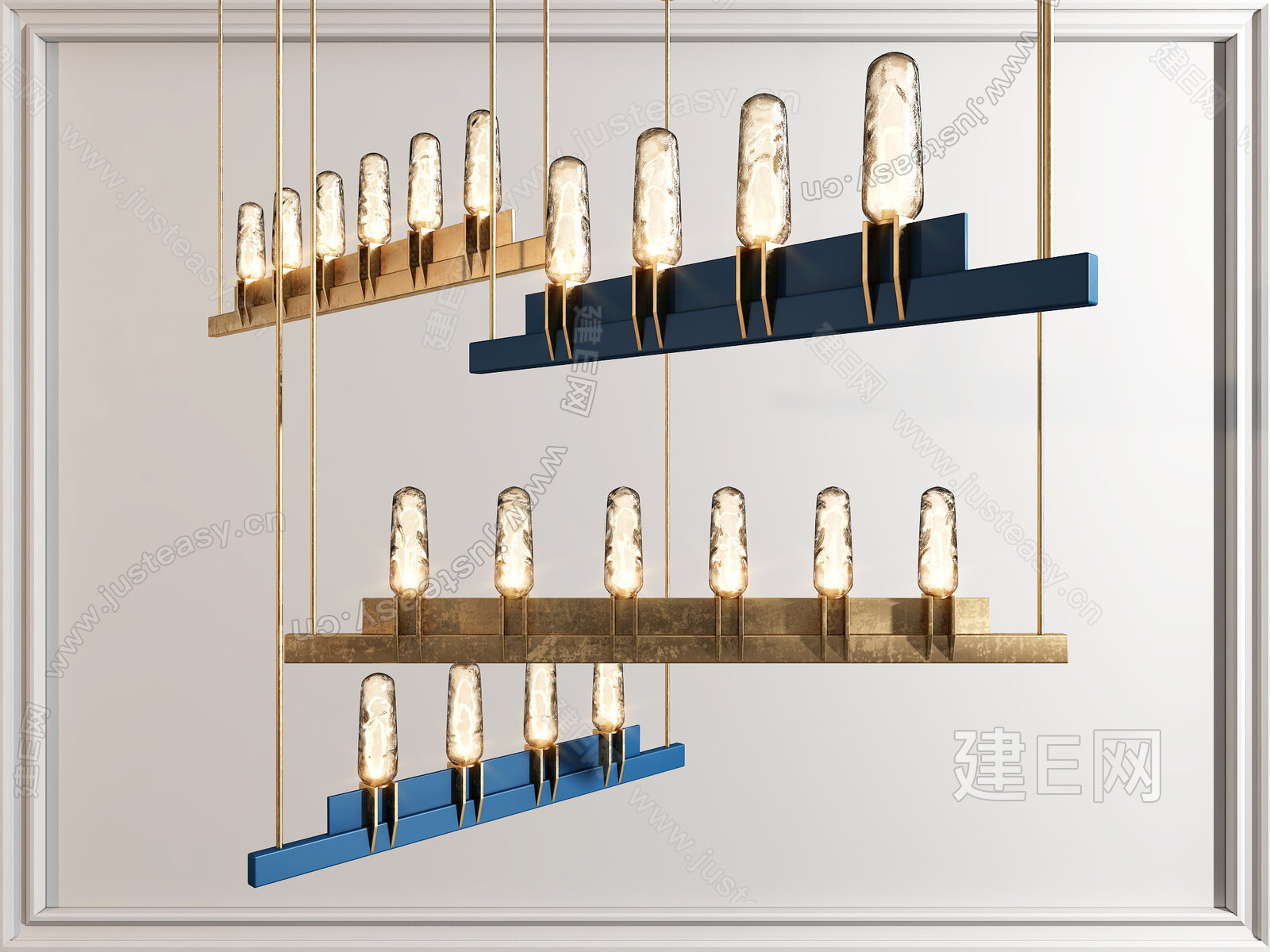 新中式吊灯3d模型