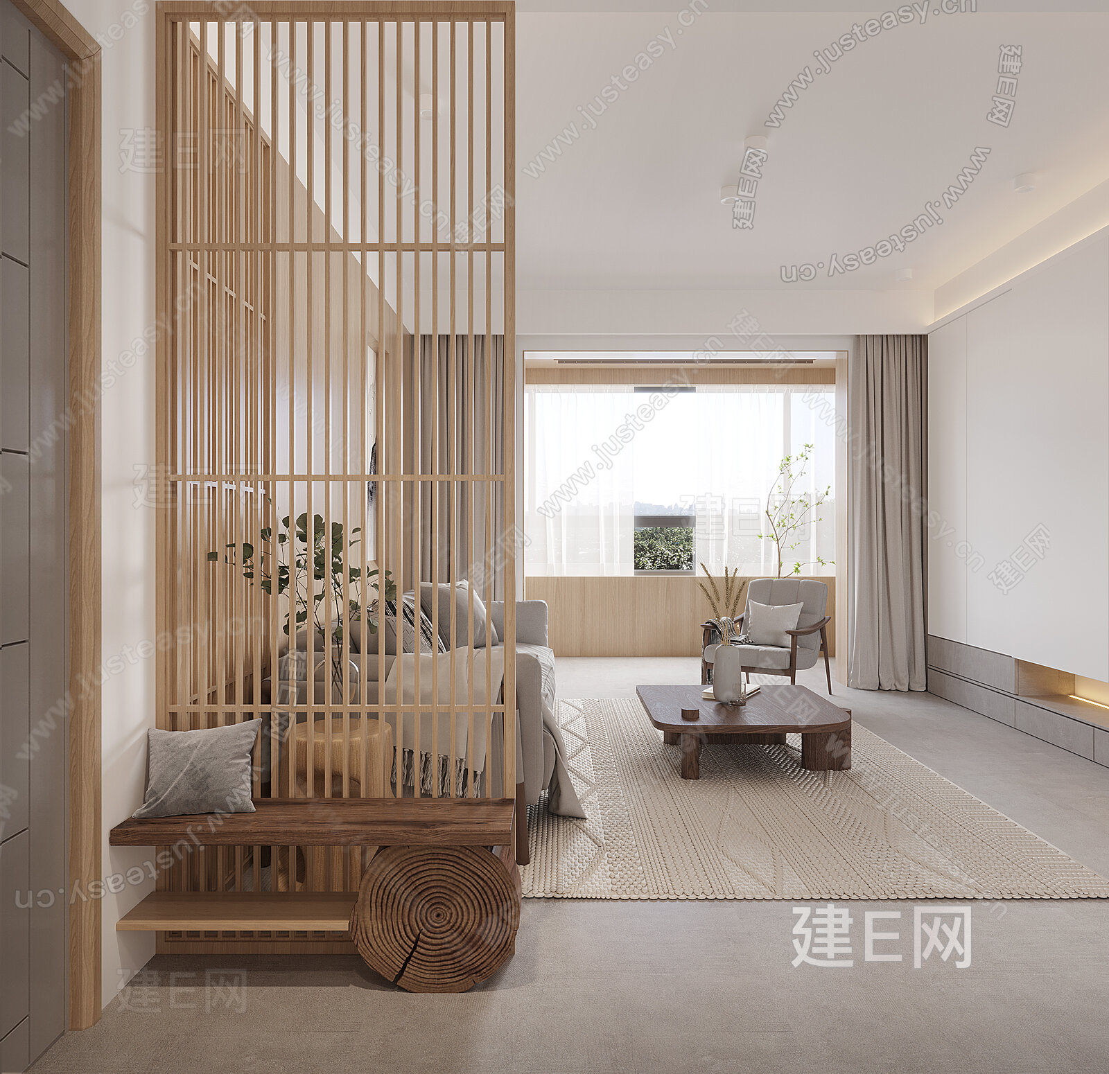 日式客厅3d模型