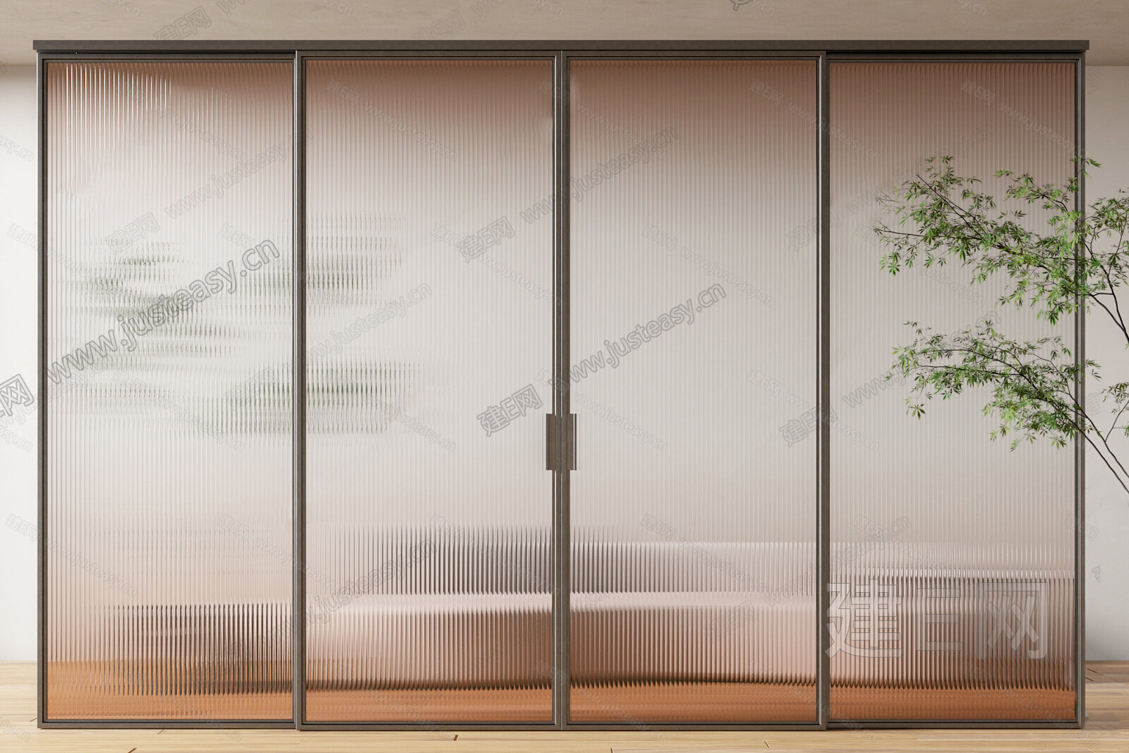 现代长虹玻璃推拉门模型SU模型下载[ID:104941530]_建e网su模型