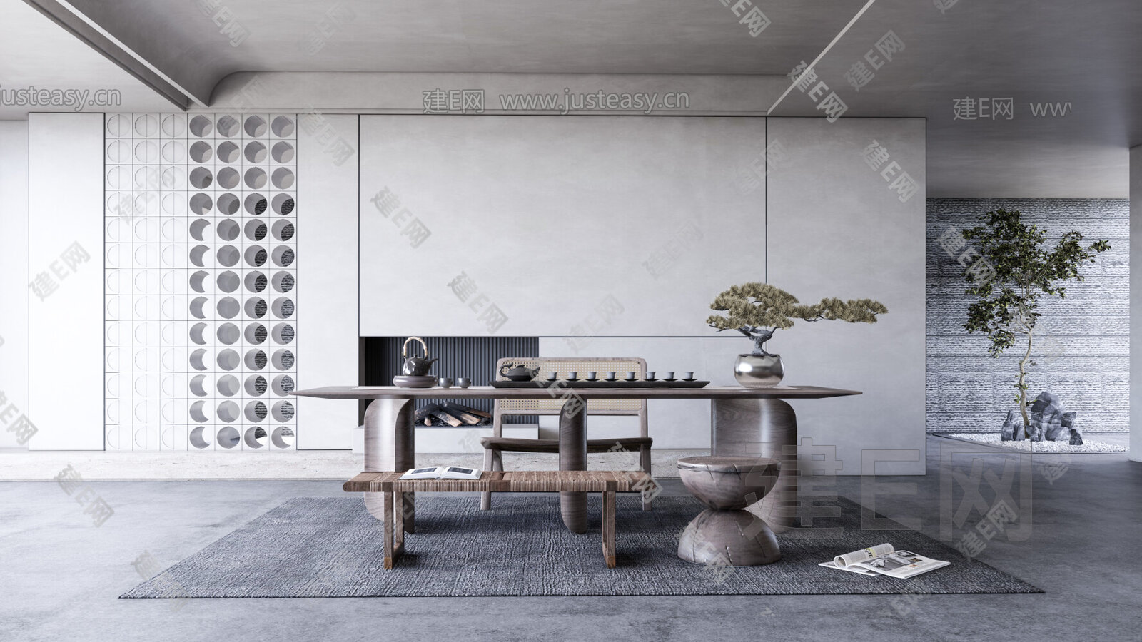 现代家居茶室sketchup模型