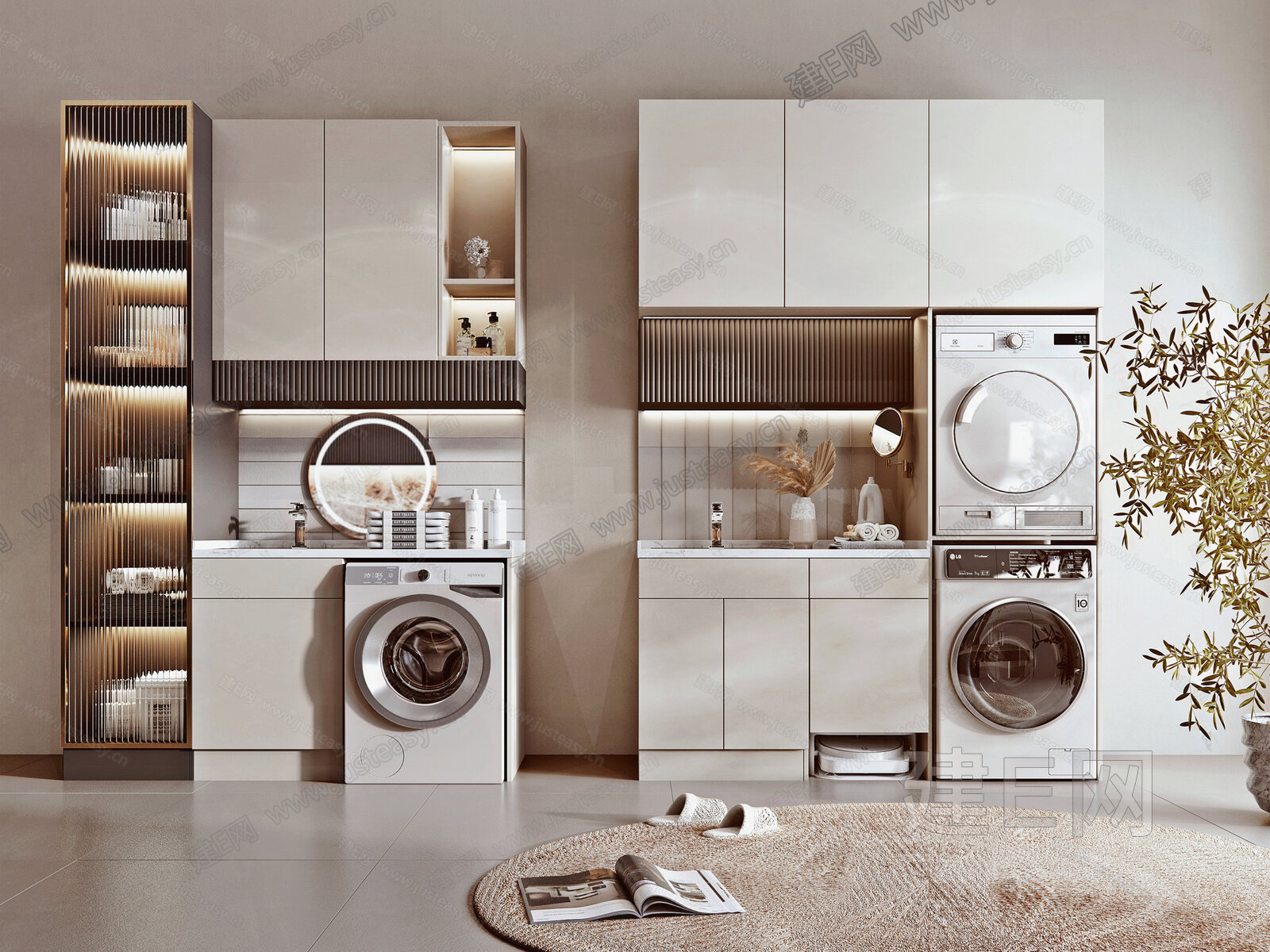 现代洗衣柜3d模型