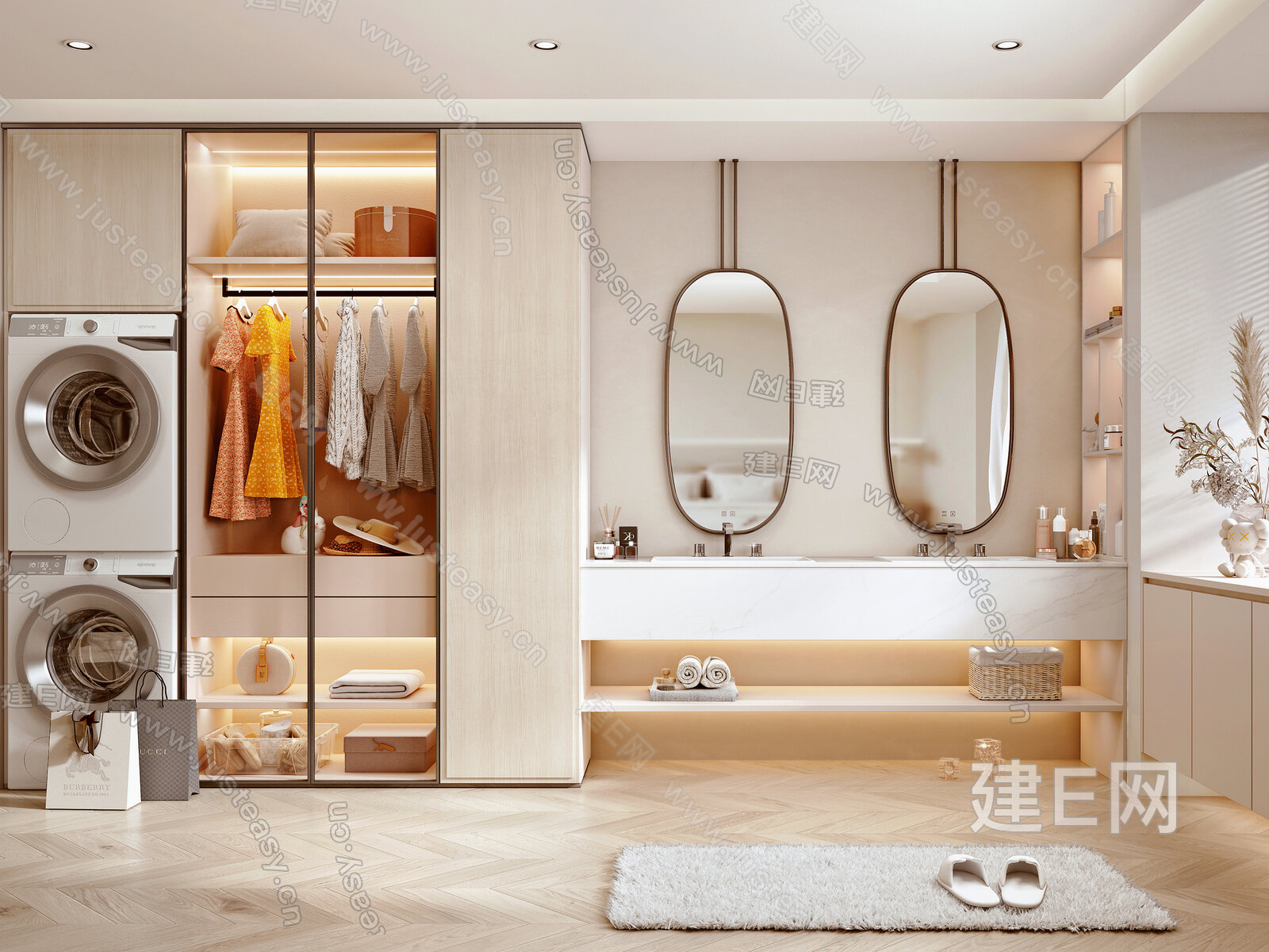 现代浴室柜 3d模型