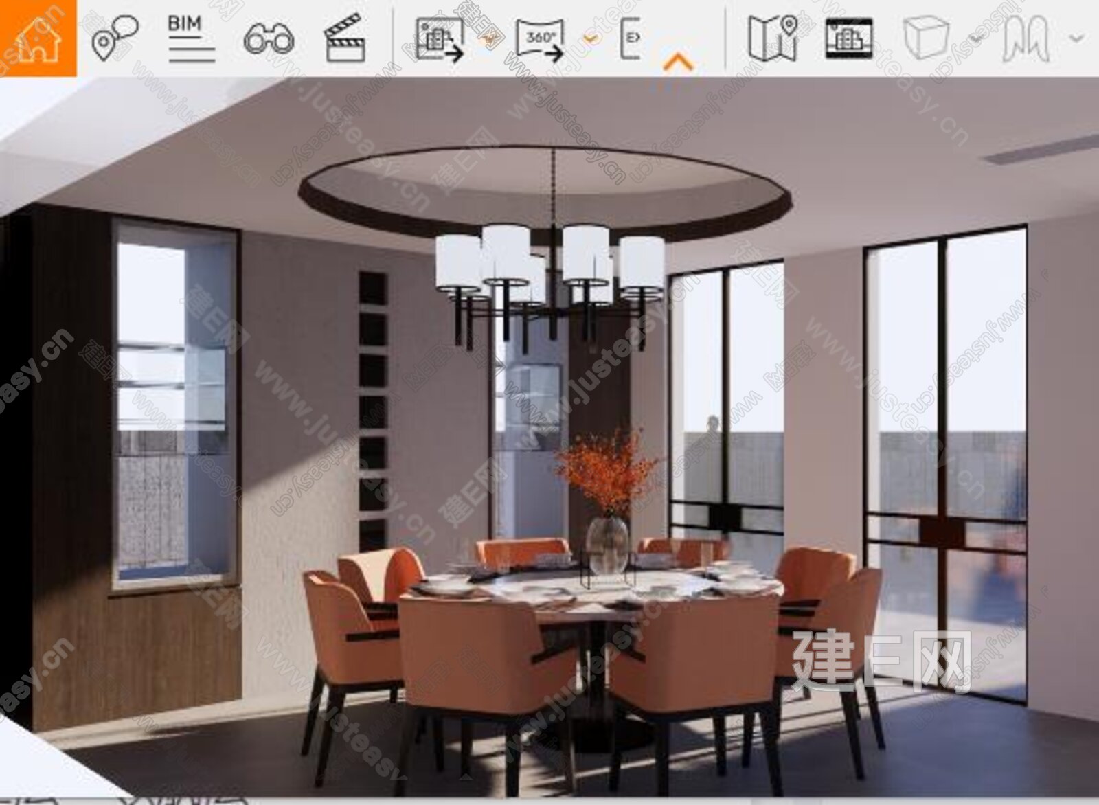 新中式餐厅模型SU模型下载[ID:106776407]_建e网su模型