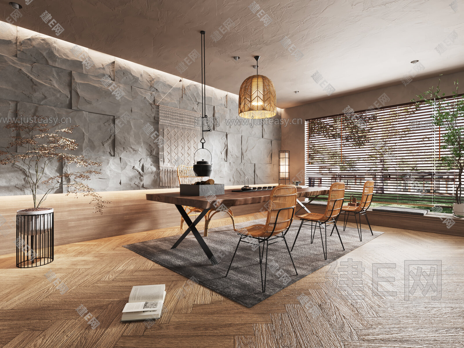 【侘寂风茶室3d模型】建e网_侘寂风茶室3d模型下载[ID:102256496]_打造3d侘寂风茶室模型免费下载平台