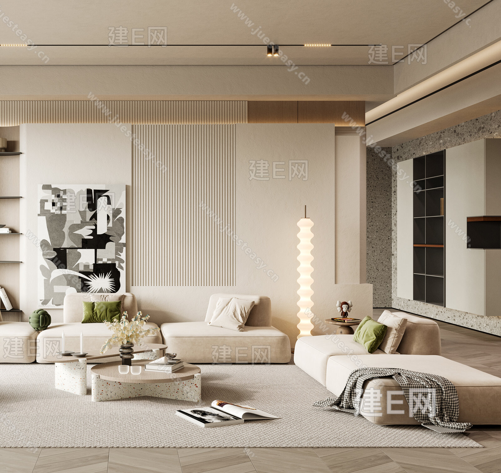 【侘寂风客厅3d模型】建E网_侘寂风客厅3d模型下载[ID:113528671]_打造3d侘寂风客厅模型免费下载平台