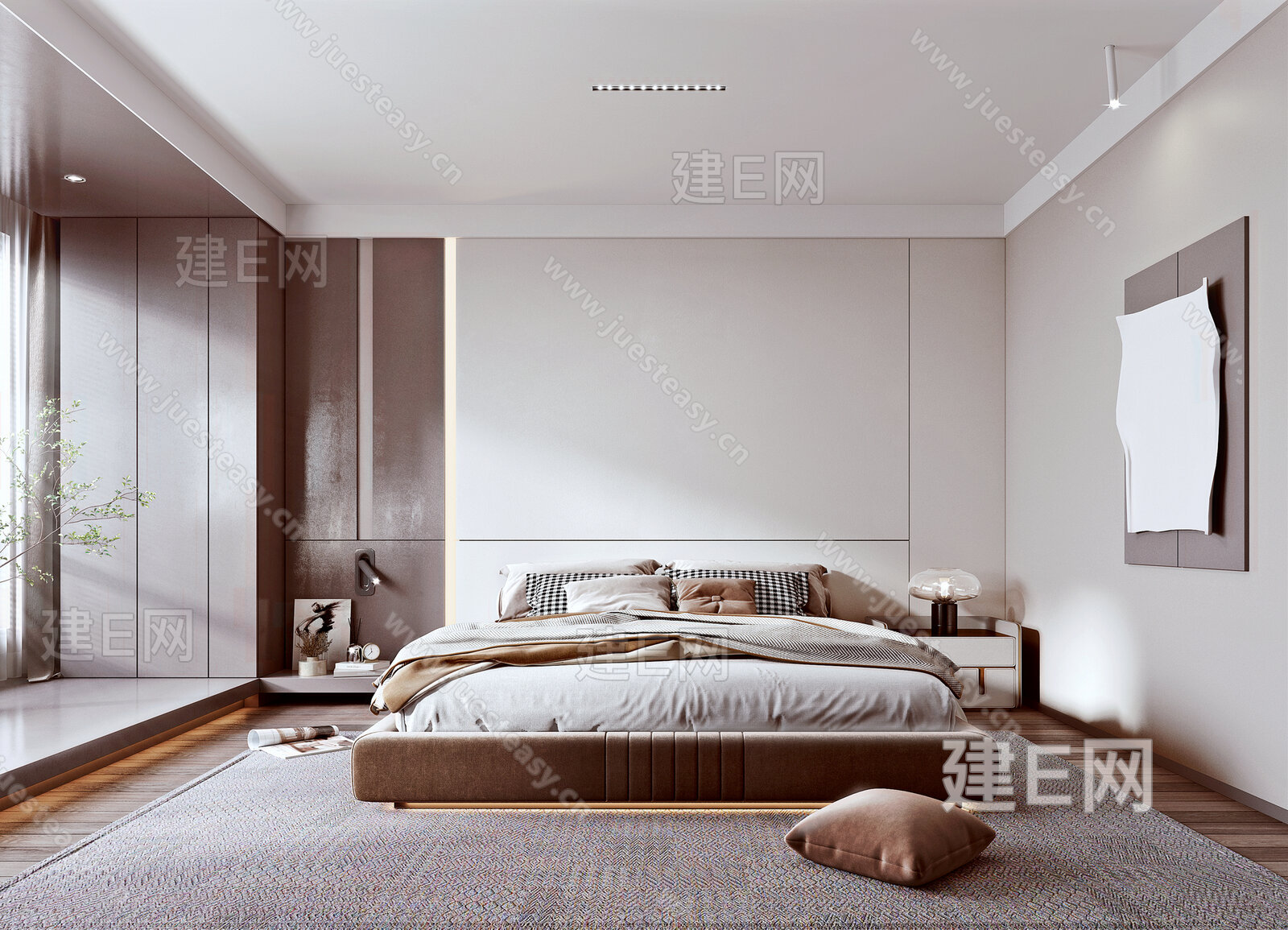 现代风格卧室3d模型
