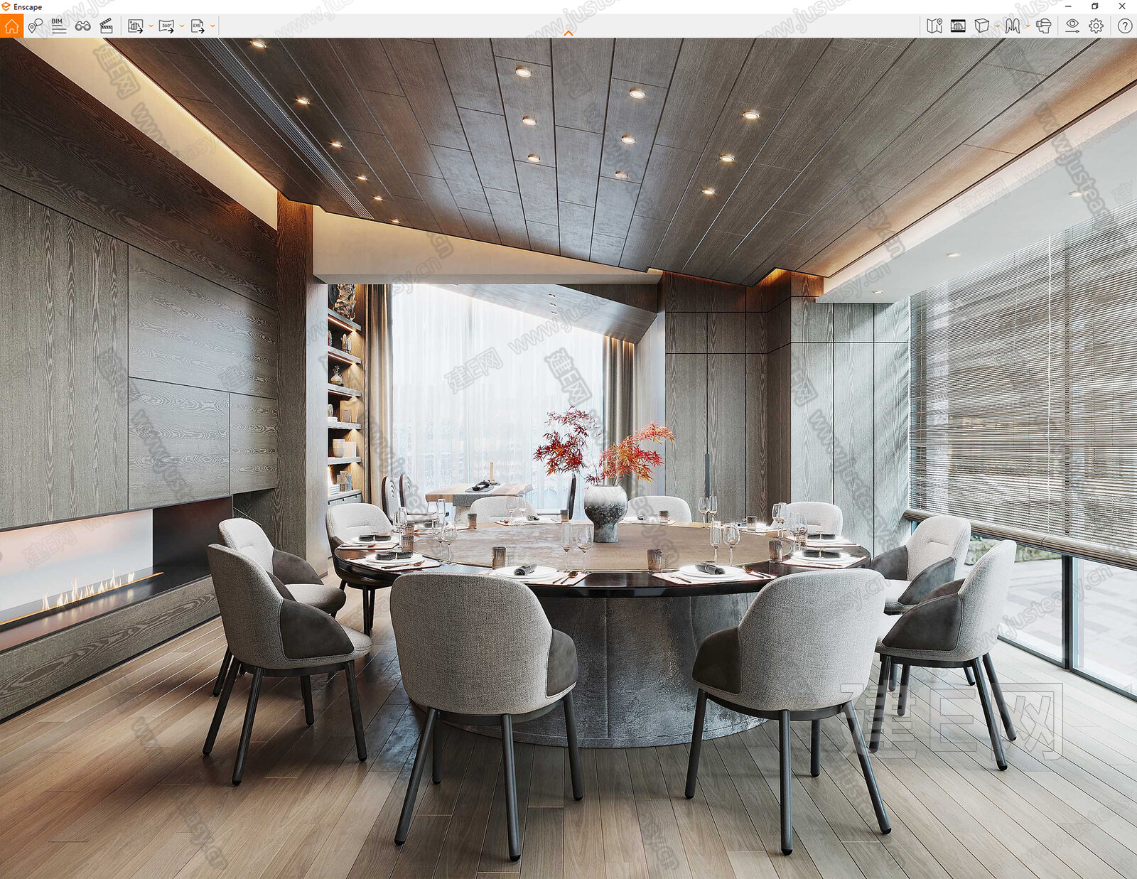 新中式餐厅模型SU模型下载[ID:108021733]_建e网su模型