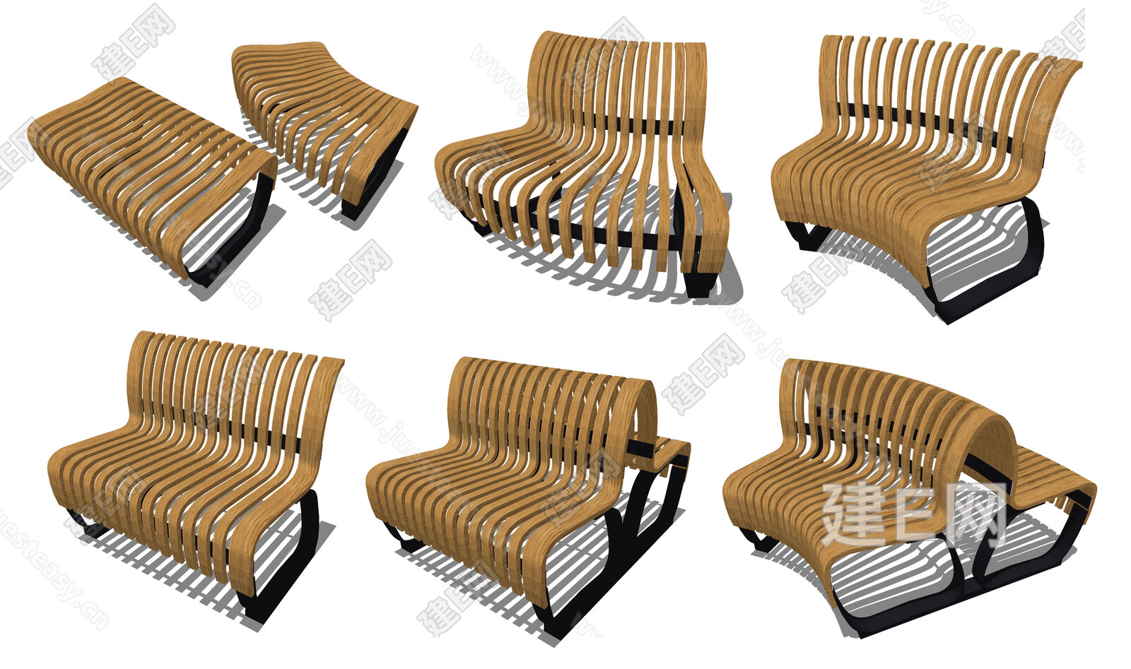 现代公园座椅休息坐凳3d模型下载_ID10178291_3dmax免费模型-欧模网