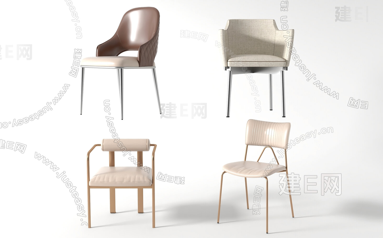 现代餐椅组合sketchup模型
