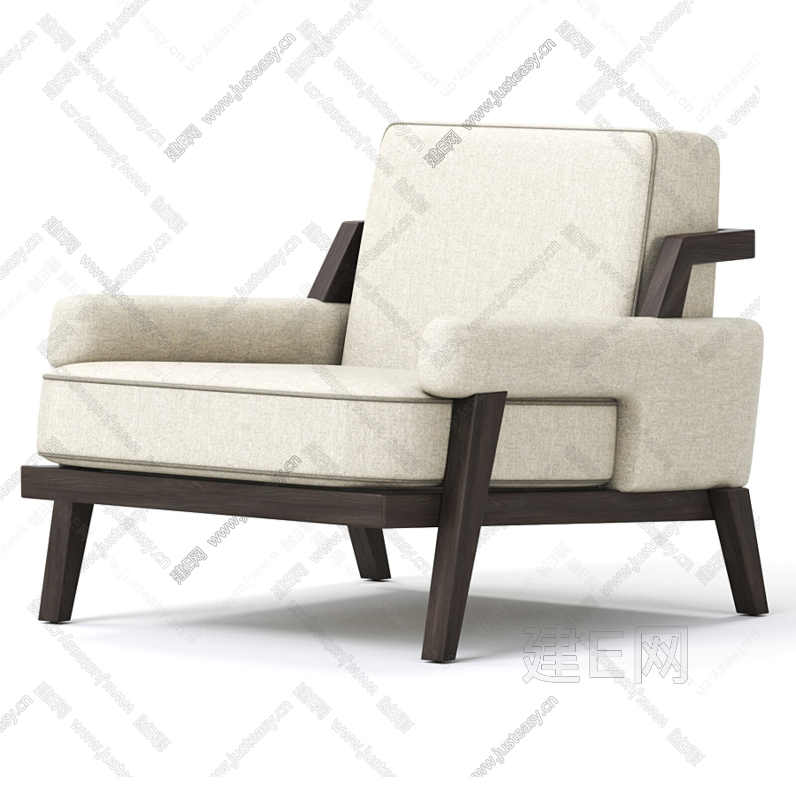 意大利 Giorgetti 现代单人沙发3d模型