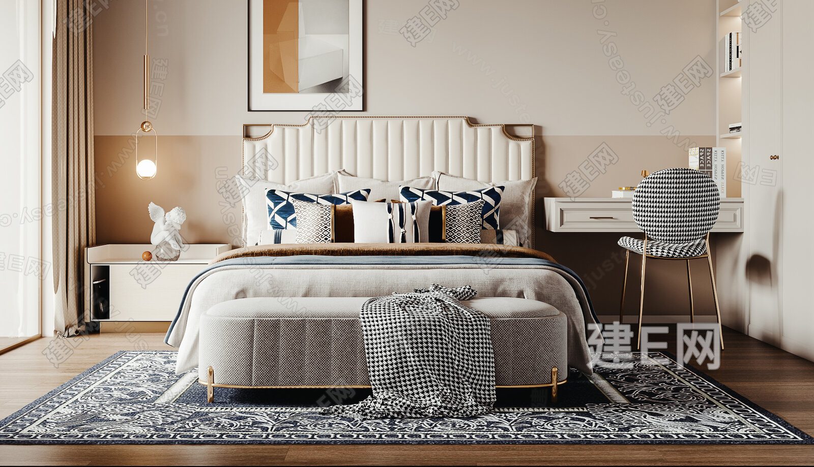 现代家居卧室3d模型下载_3d现代家居卧室模型下载_3d现代家居卧室max