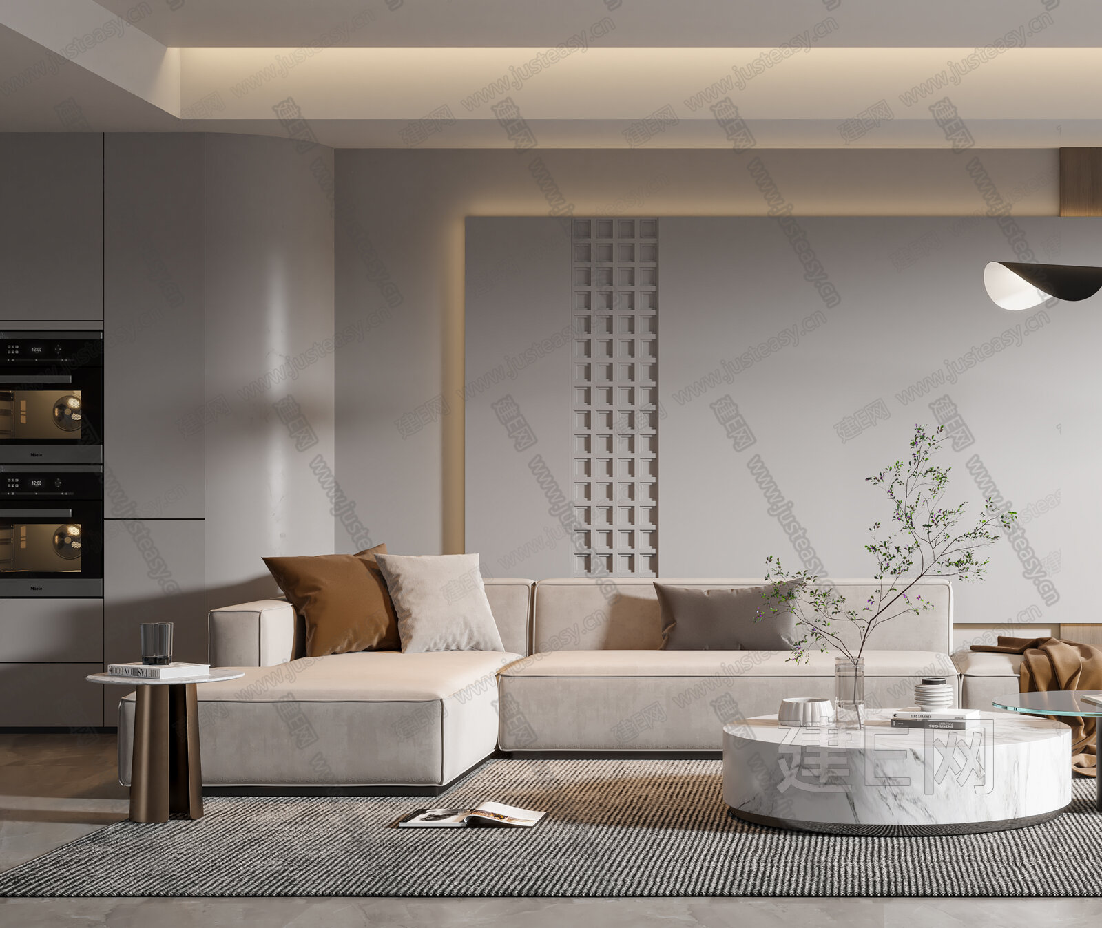 【现代客厅3d模型】建E网_现代客厅3d模型下载[ID:111169531]_打造3d现代客厅模型免费下载平台