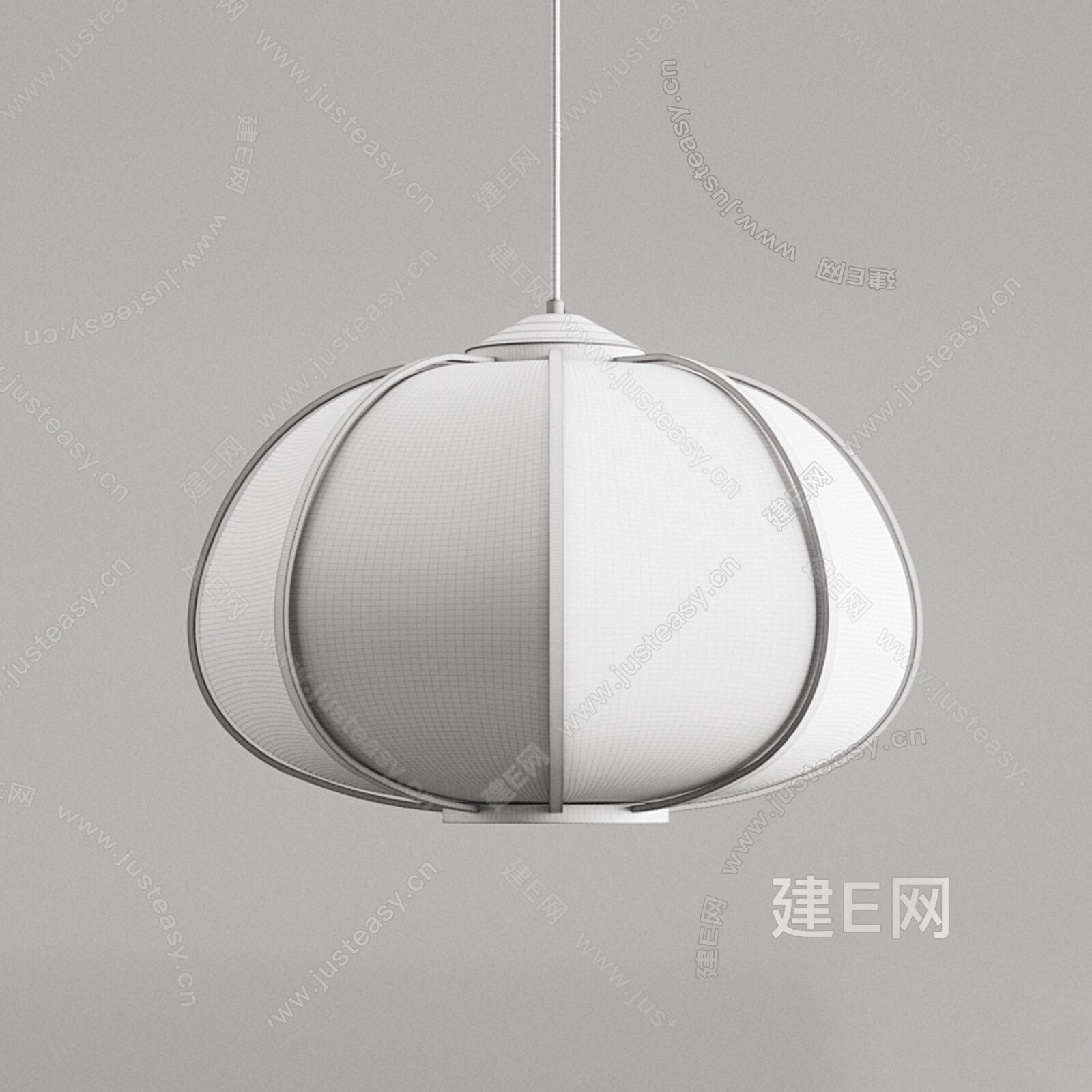 日式吊灯3d模型下载