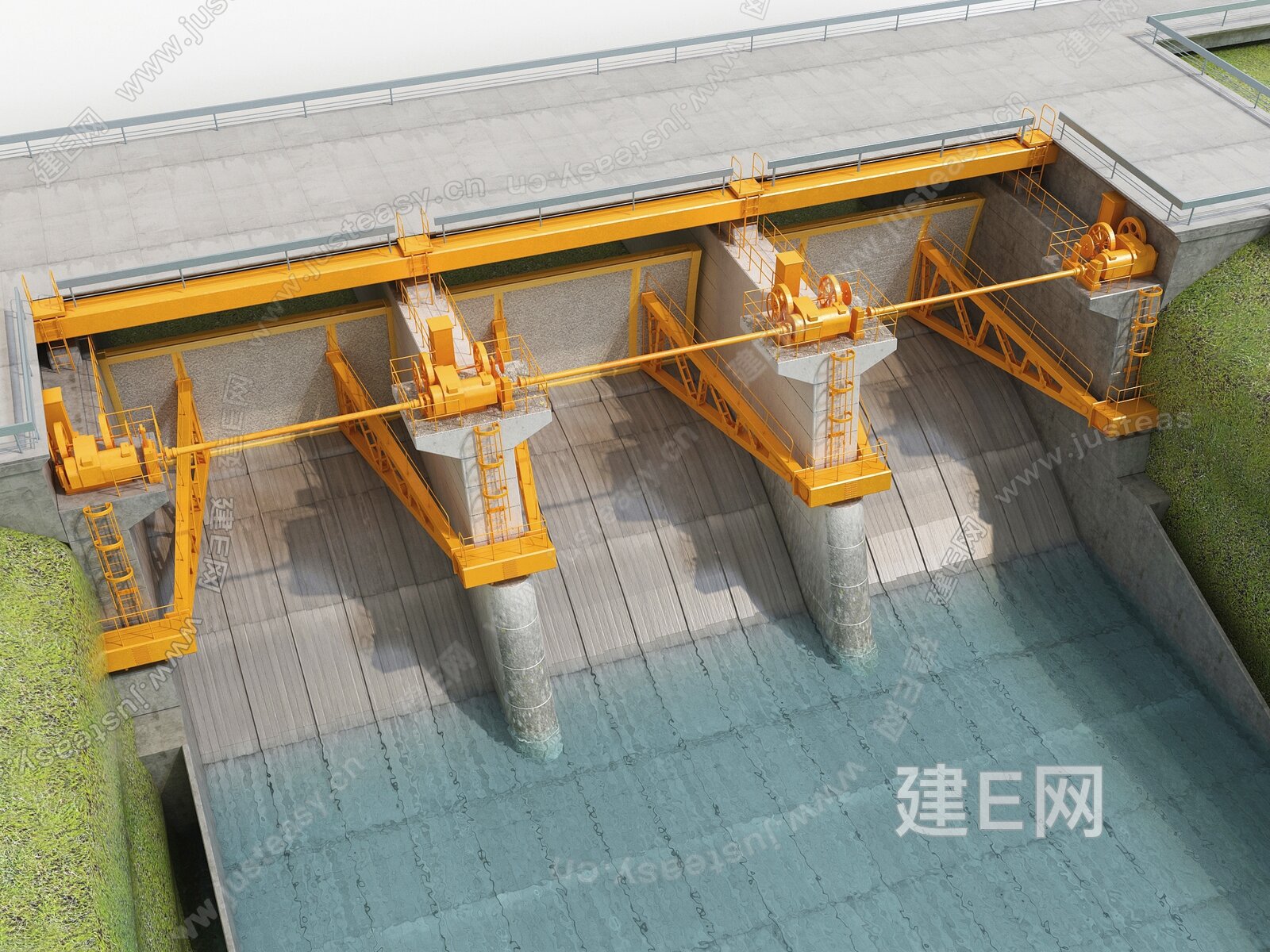 下载_3d现代水坝模型下载_3d现代水坝max模型免费下载_建e室内设计网
