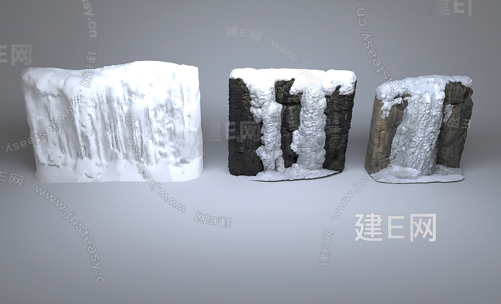 现代雪山3d模型下载