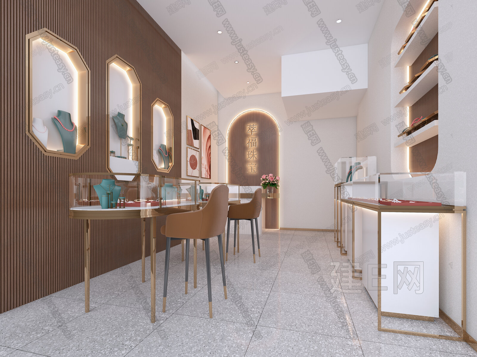 现代珠宝店模型SU模型下载[ID:107563131]_建e网su模型