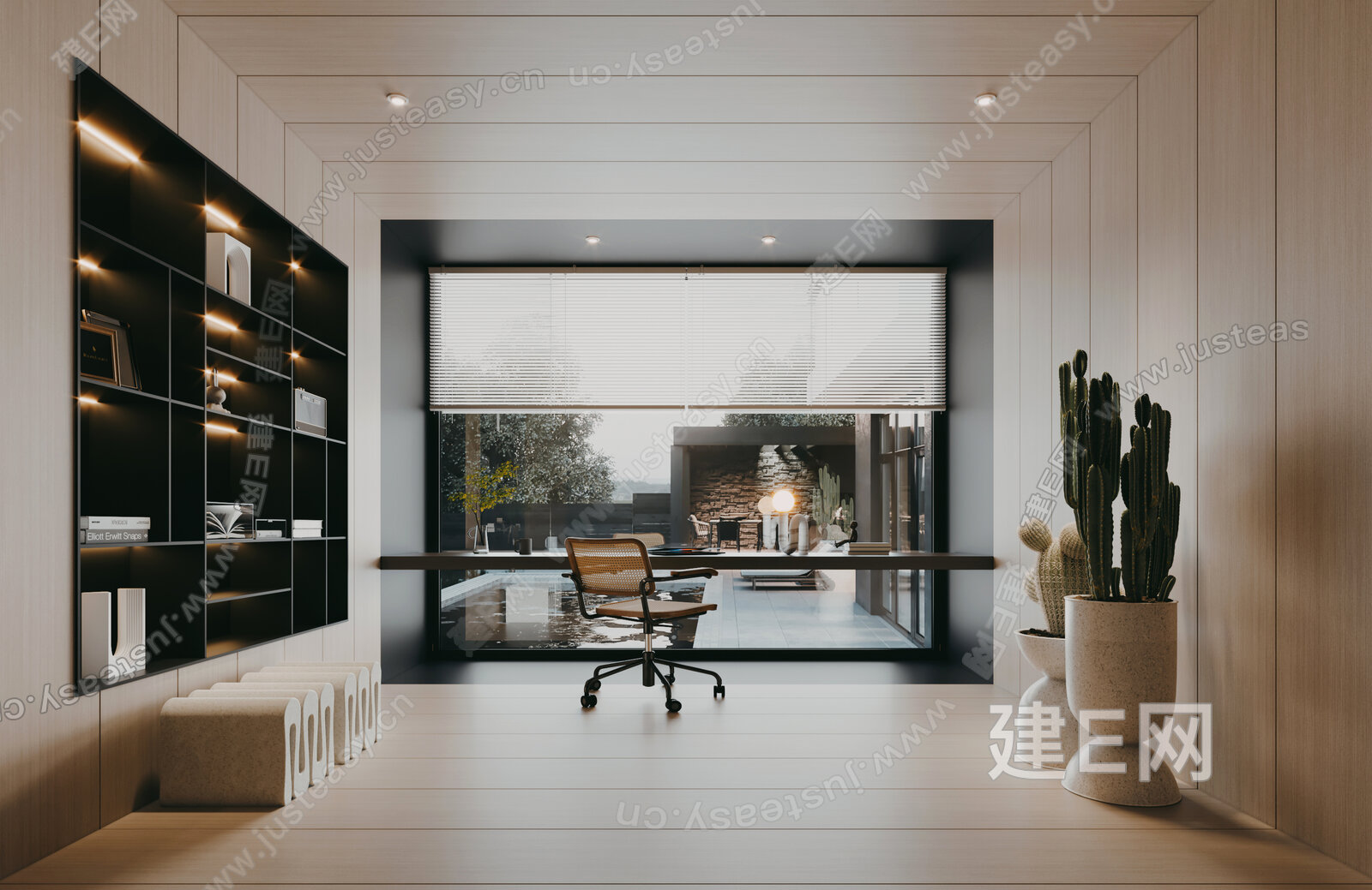 【现代书房3d模型】建e网_现代书房3d模型下载[ID:110644854]_打造3d现代书房模型免费下载平台