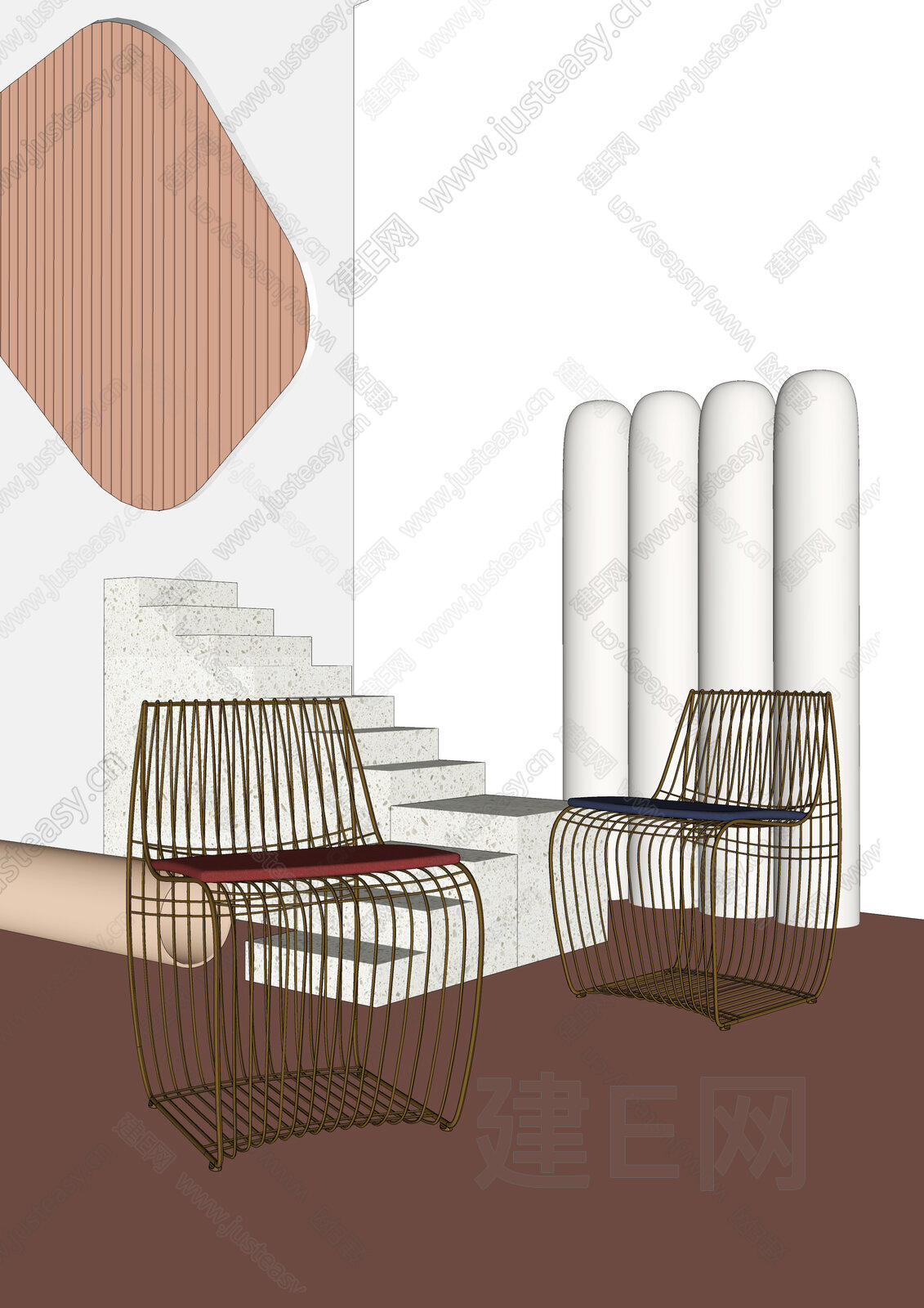 现代单椅sketchup模型