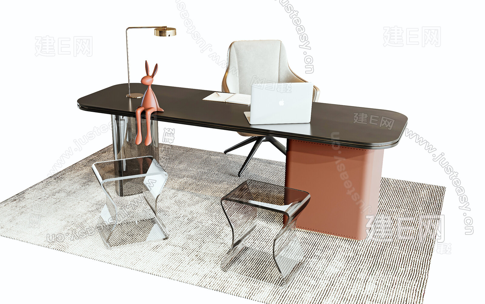 现代书桌椅组合sketchup模型