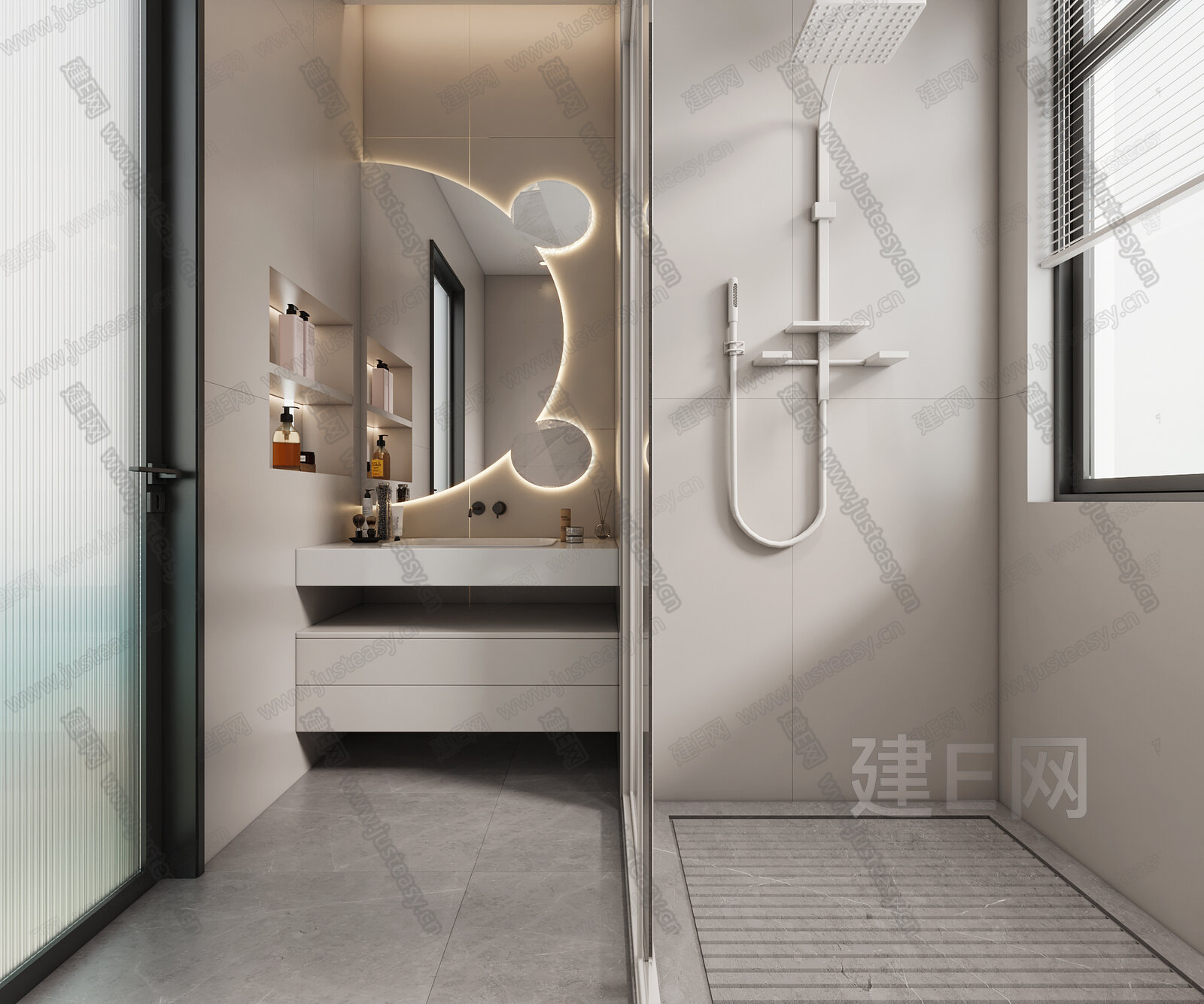 现代卫生间3d模型下载