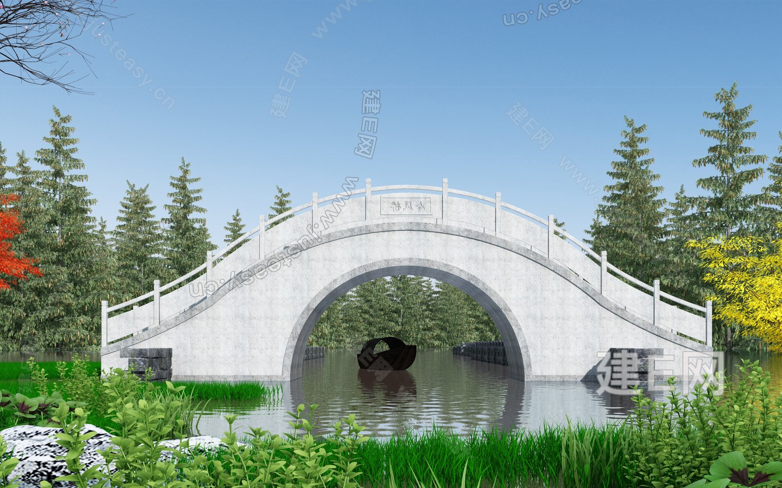 拱桥模型|三维|建筑/空间|shwswwl - 原创作品 - 站酷 (ZCOOL)