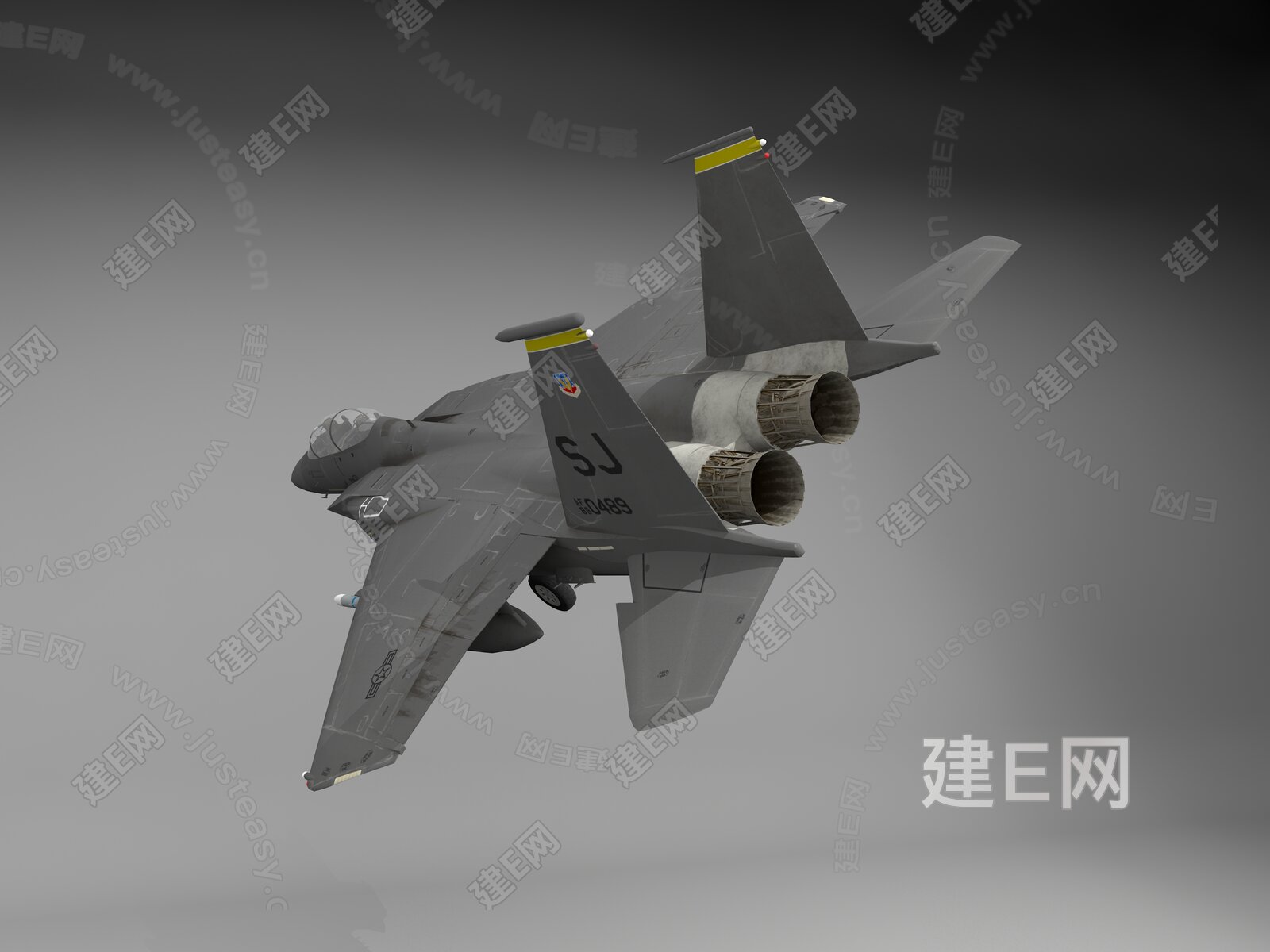 f15工业风战斗机3d模型下载