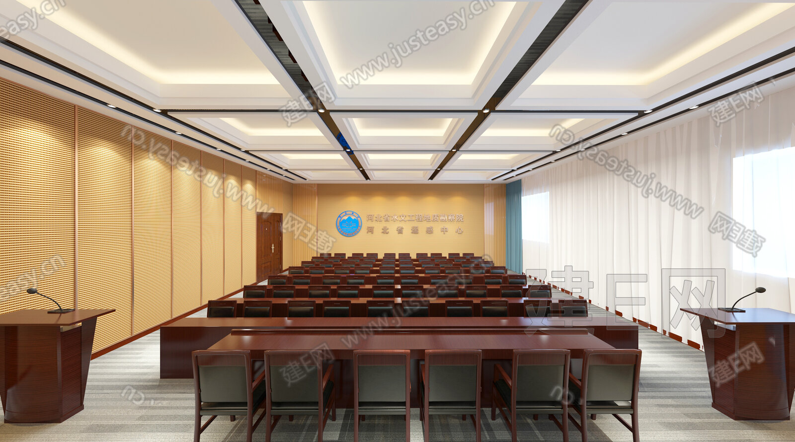 现代会议室3d模型下载