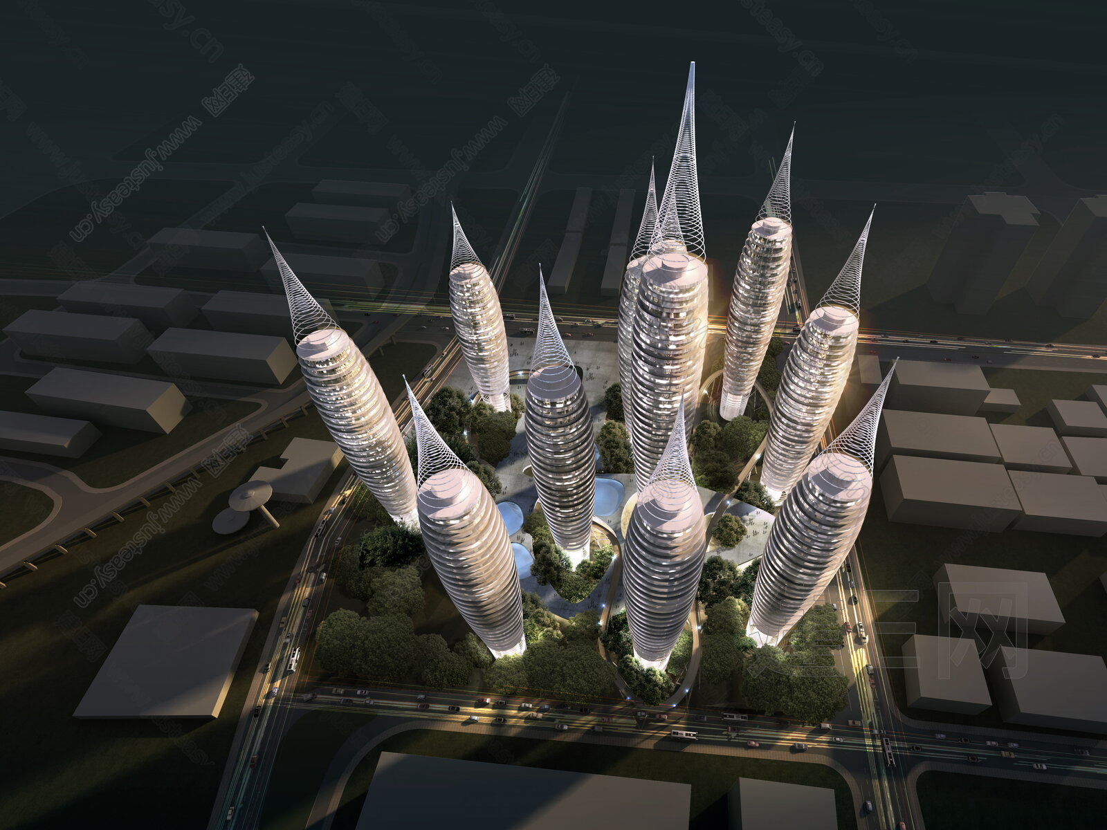 现代建筑3d模型下载101404990_3d现代建筑模型下载_3d现代建筑max模型