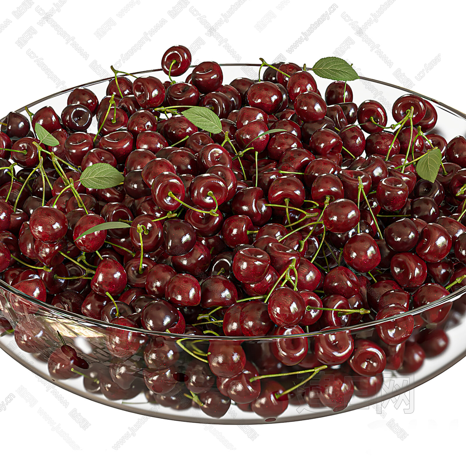 现代樱桃果盘3d模型下载