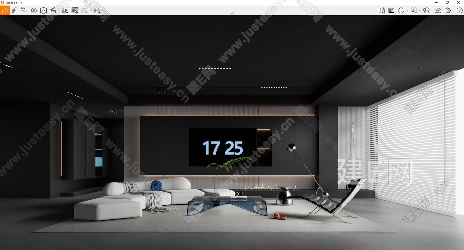 Edra现代客厅 模型SU模型下载[ID:111822636]_建E室内设计网