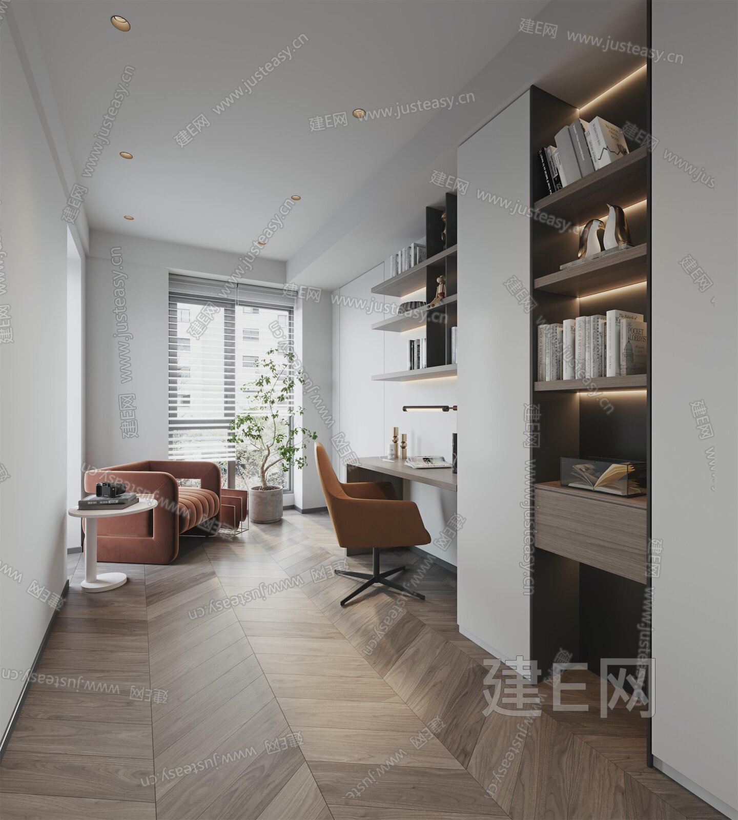 【现代书房3d模型】建e网_现代书房3d模型下载[ID:103633175]_打造3d现代书房模型免费下载平台