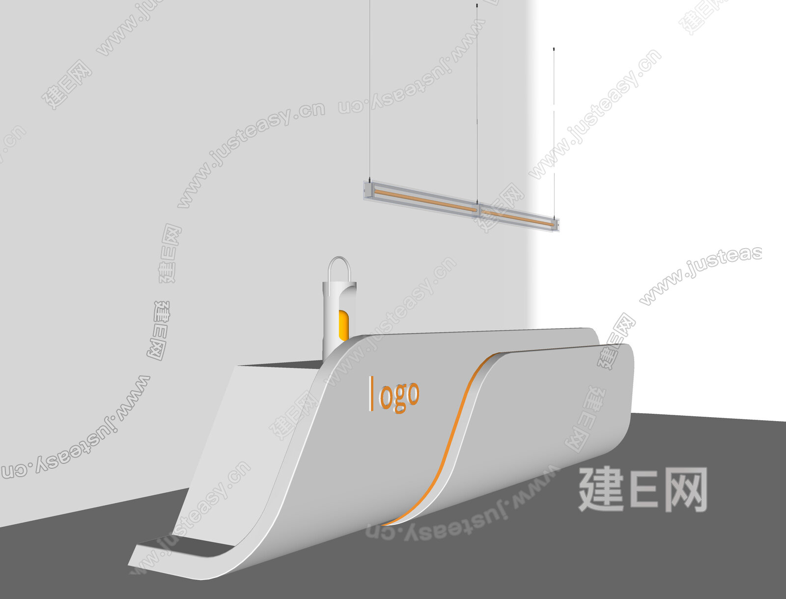 现代公司前台模型SU模型下载[ID:113002456]_建e网su模型