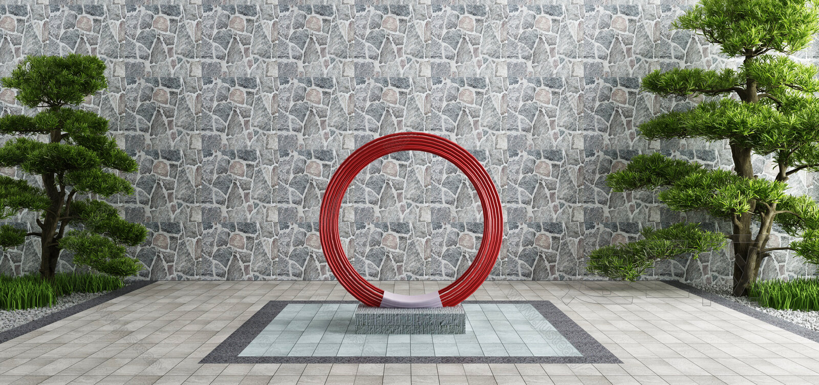 新中式庭院景观小品3d模型下载114708948_3d新中式庭院景观小品模型